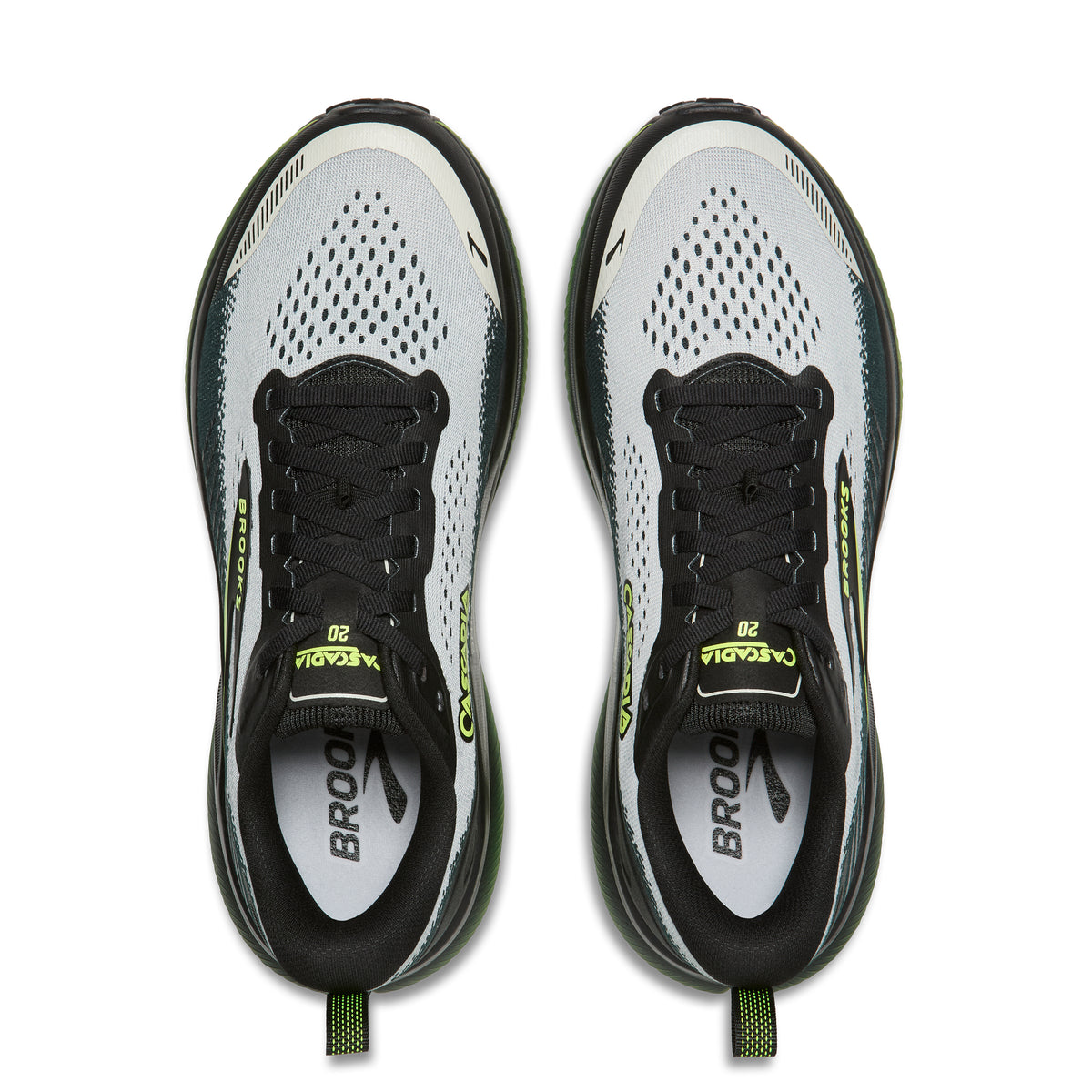 Men's Brooks Cascadia 20 Grey / Black / Nightlife top
