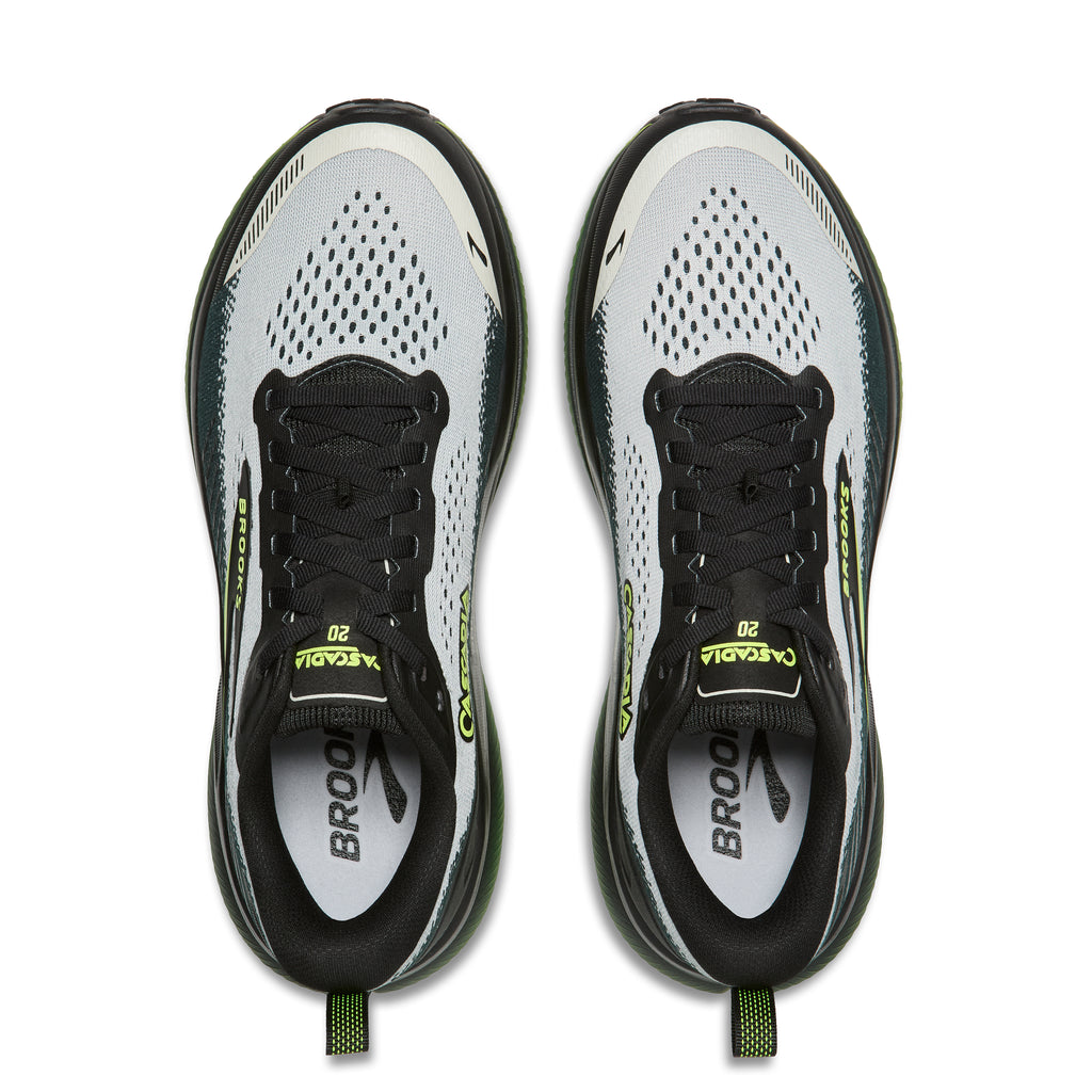 Men's Brooks Cascadia 20 (Wide 2E) Grey / Black / Nightlife top
