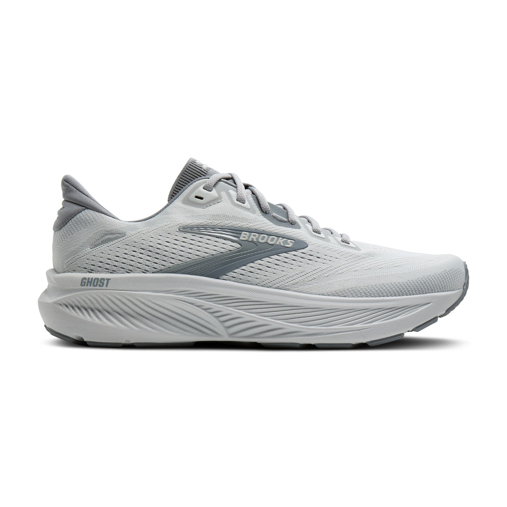 Men's Brooks Ghost 18 Primer Grey / Oyster Mushroom lateral