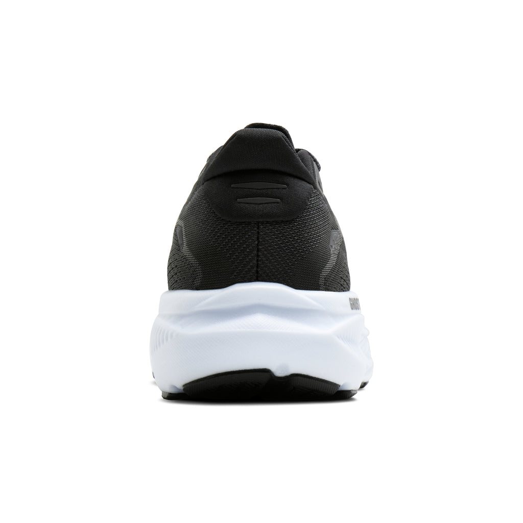 Men's Brooks Ghost 18 (Extra Wide 4E) Black / Grey / White heel