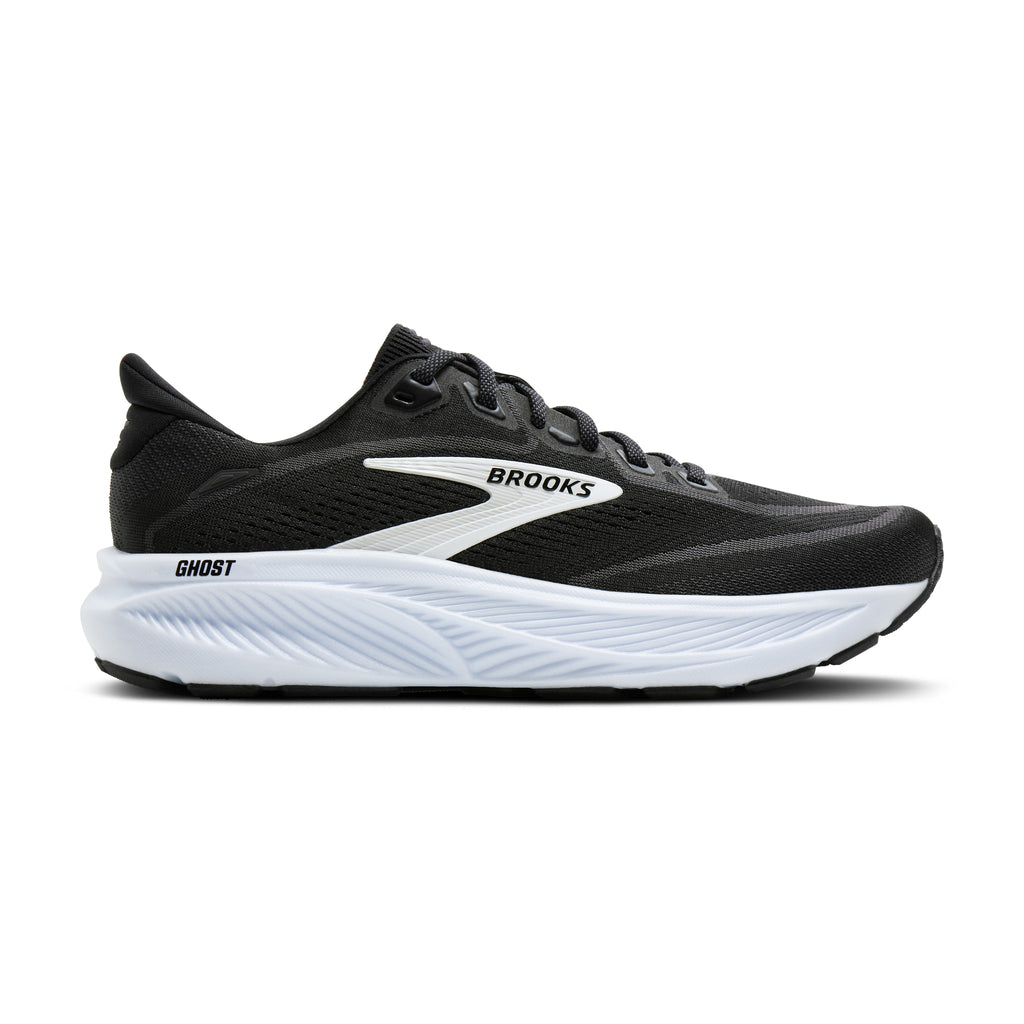 Men's Brooks Ghost 18 Black / Grey / White lateral