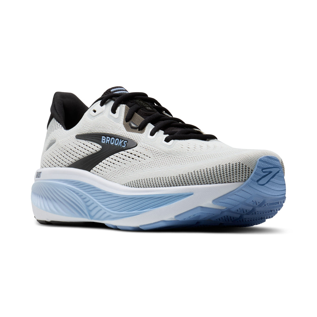 Men's Brooks Ghost 18 White / Black / Open Air pair angle