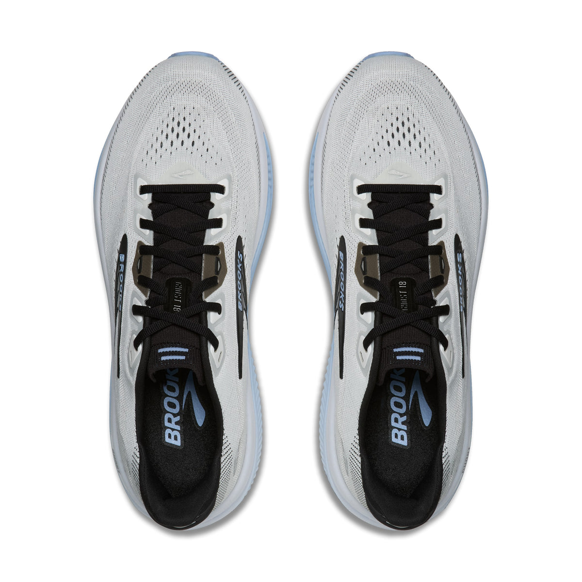Men's Brooks Ghost 18 White / Black / Open Air top