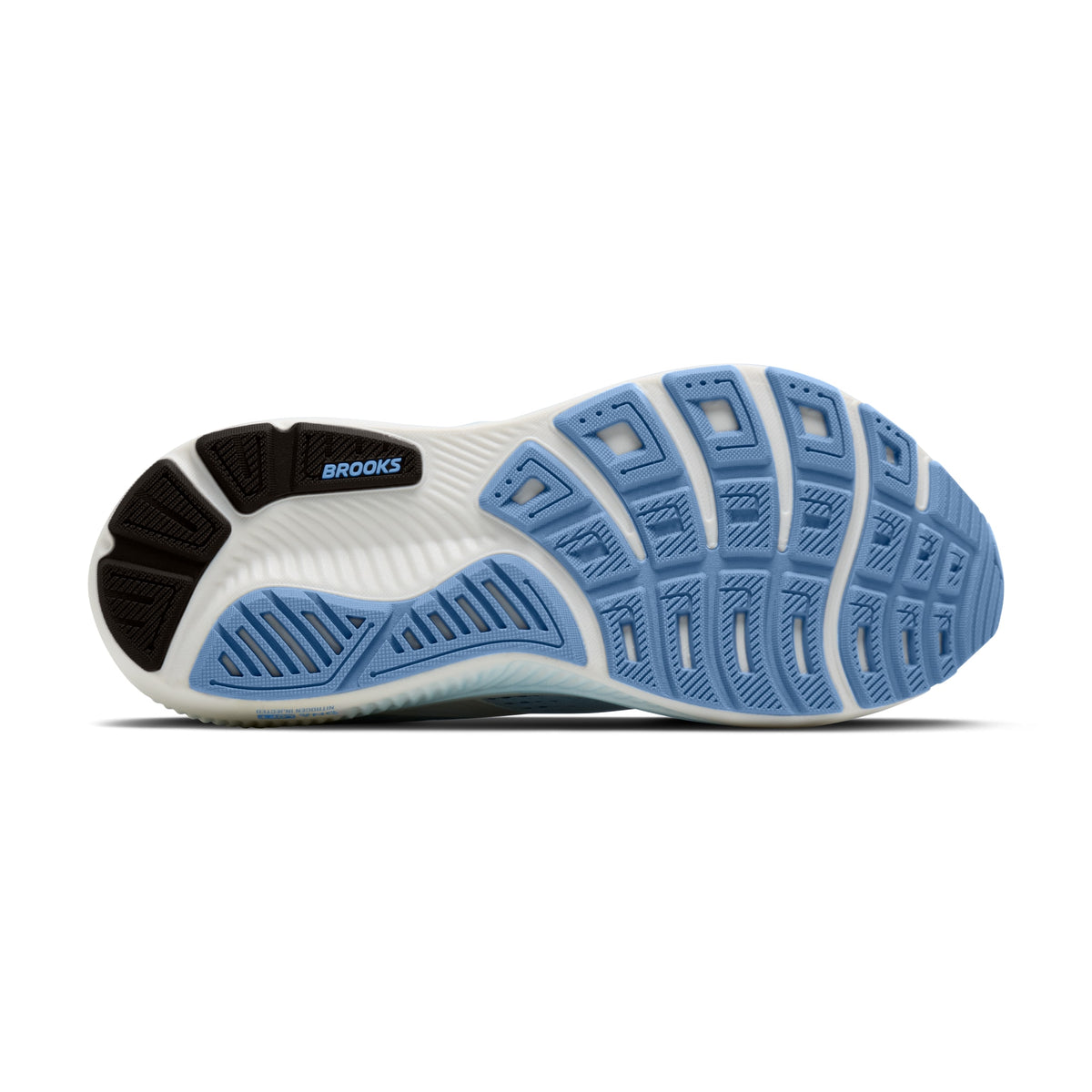 Men's Brooks Ghost 18 White / Black / Open Air outsole