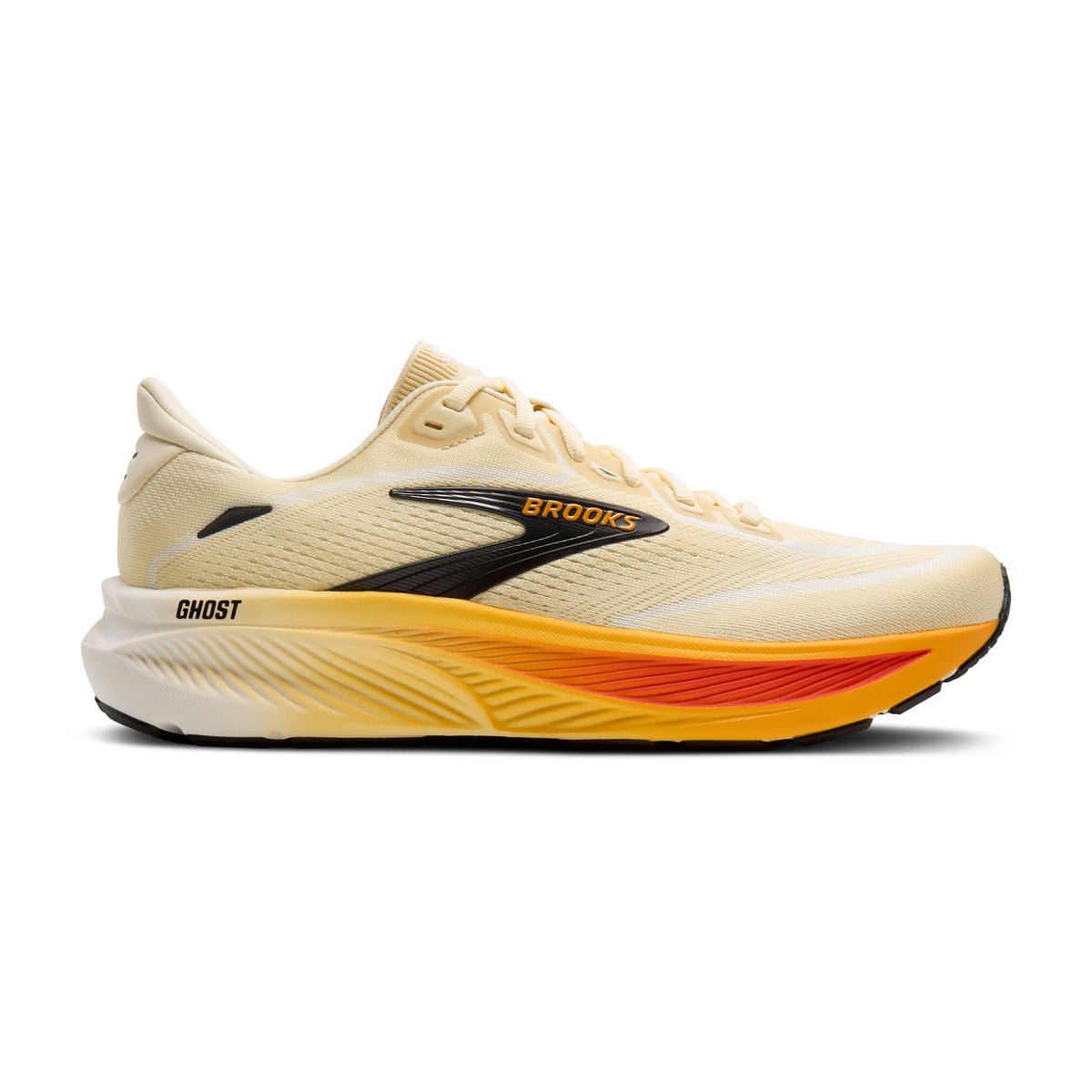 Men's Brooks Ghost 18 Rutabaga / Tigerlily / Orange lateral