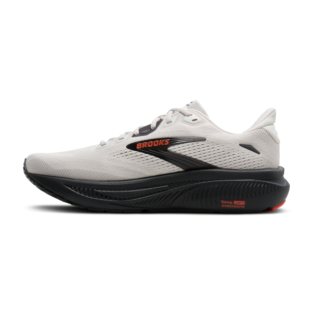 Men's Brooks Ghost 18 (Narrow B) Coconut / Pearl / Tigerlily medial