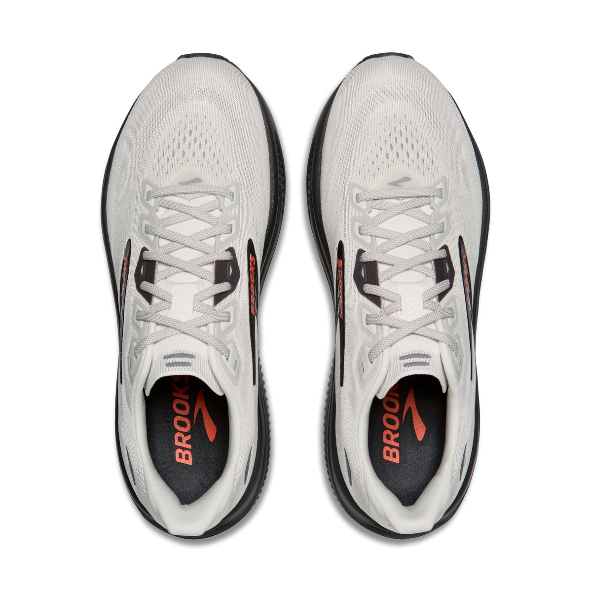 Men's Brooks Ghost 18 Coconut/Pearl/Tigerlily top
