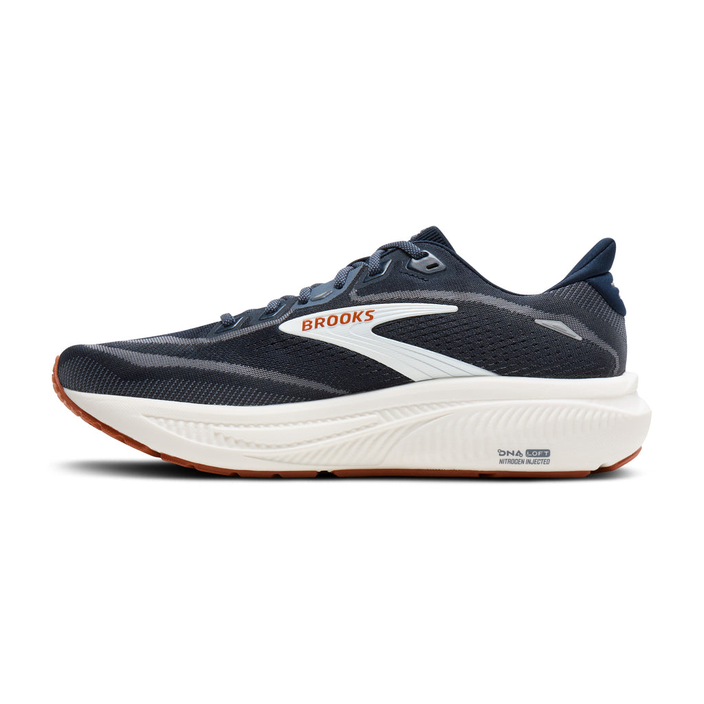 Men's Brooks Ghost 18 Navy Blazer / Red Earth / Blue medial