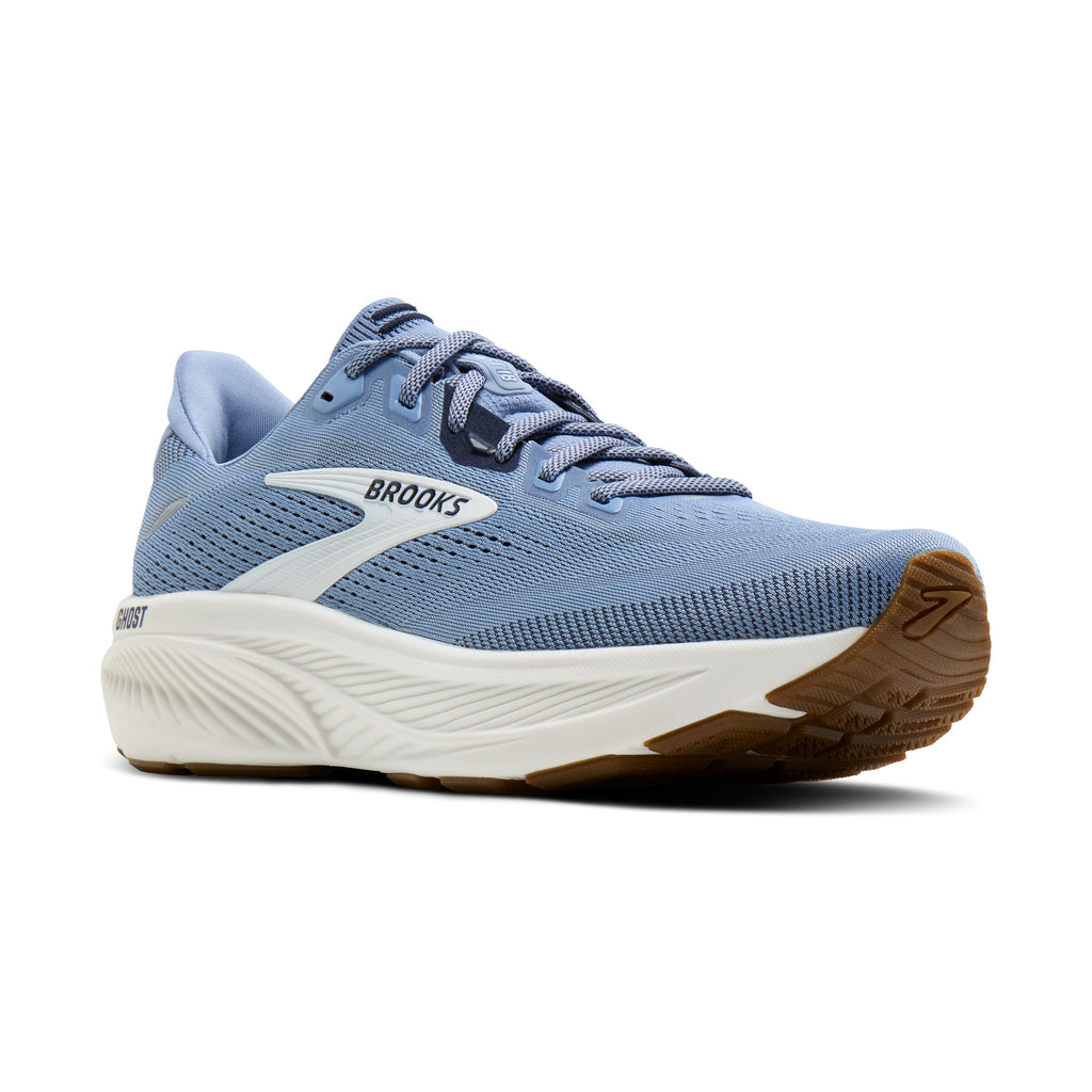 Men's Brooks Ghost 18 Rain Washed / Navy / Coconut pair angle