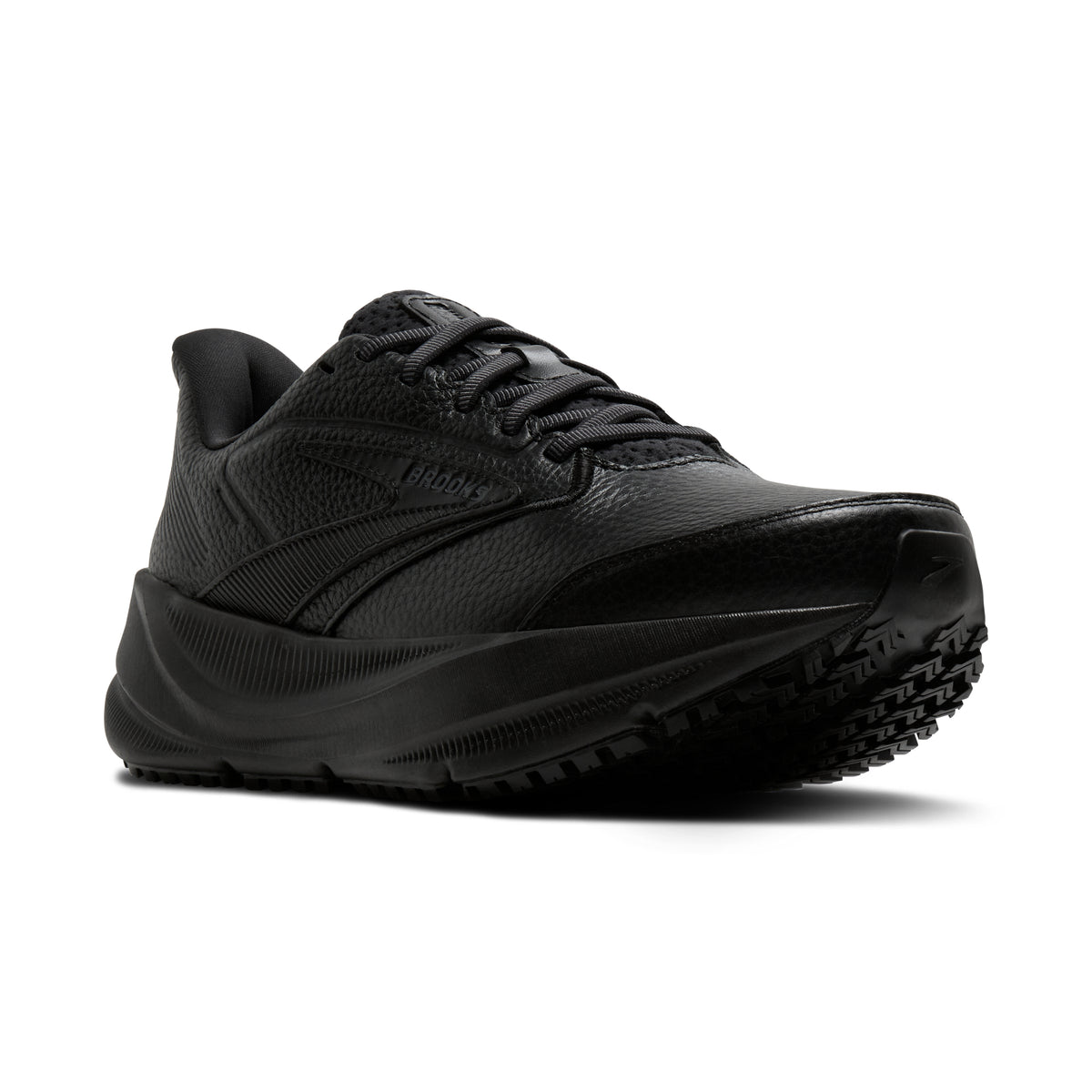 Men's Brooks Ghost Max Slip Resistant (Extra Wide 4E) Black/Black pair angle