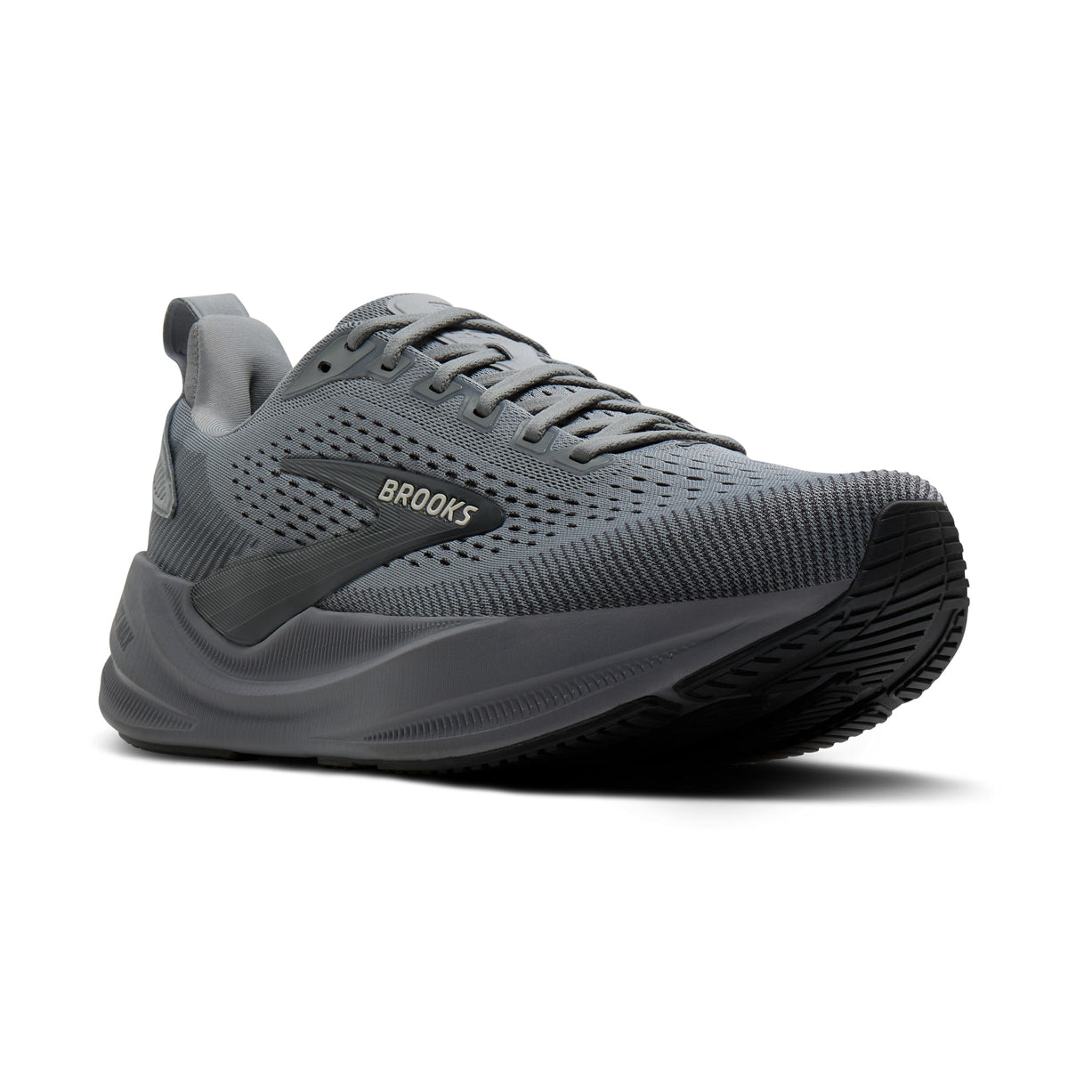Men's Brooks Ghost Max 4 Grey / Grey / Ebony pair angle