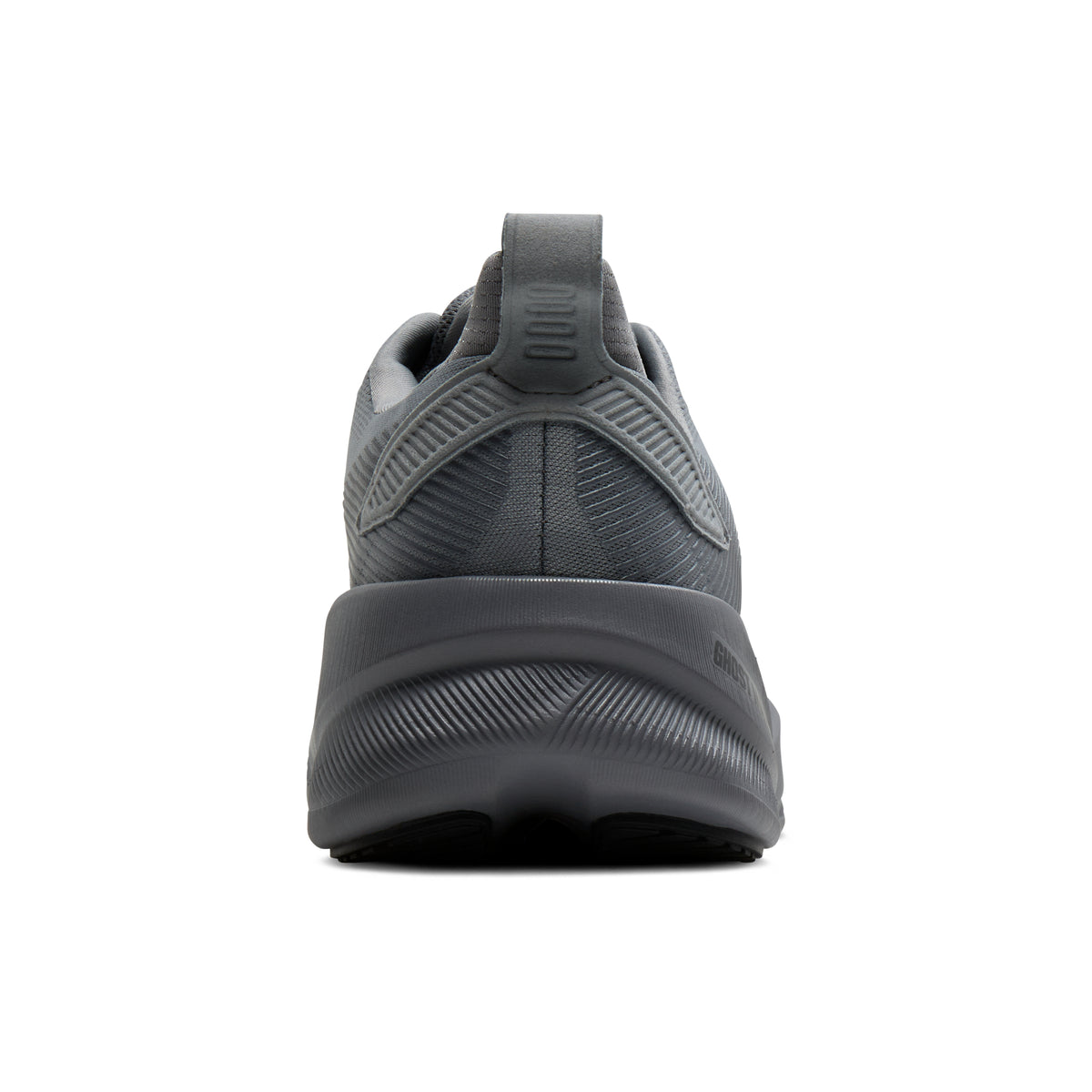 Men's Brooks Ghost Max 4 (Extra Wide 4E) Grey / Grey / Ebony heel