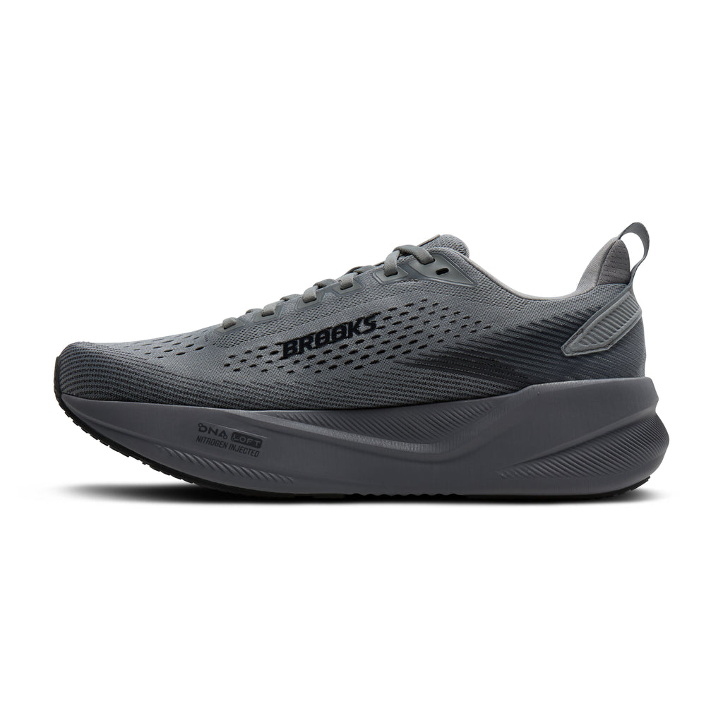 Men's Brooks Ghost Max 4 (Wide 2E) Grey / Grey / Ebony medial