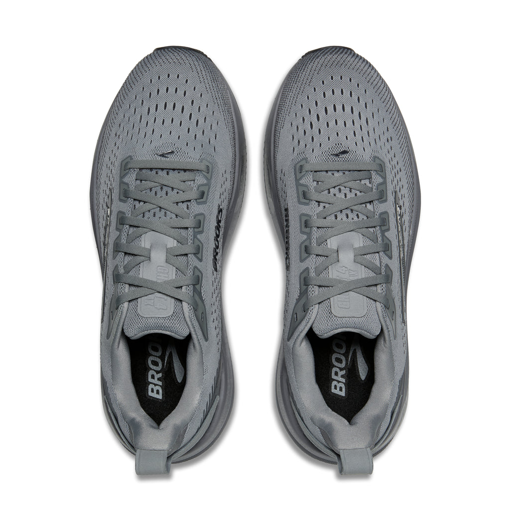 Men's Brooks Ghost Max 4 (Extra Wide 4E) Grey / Grey / Ebony top