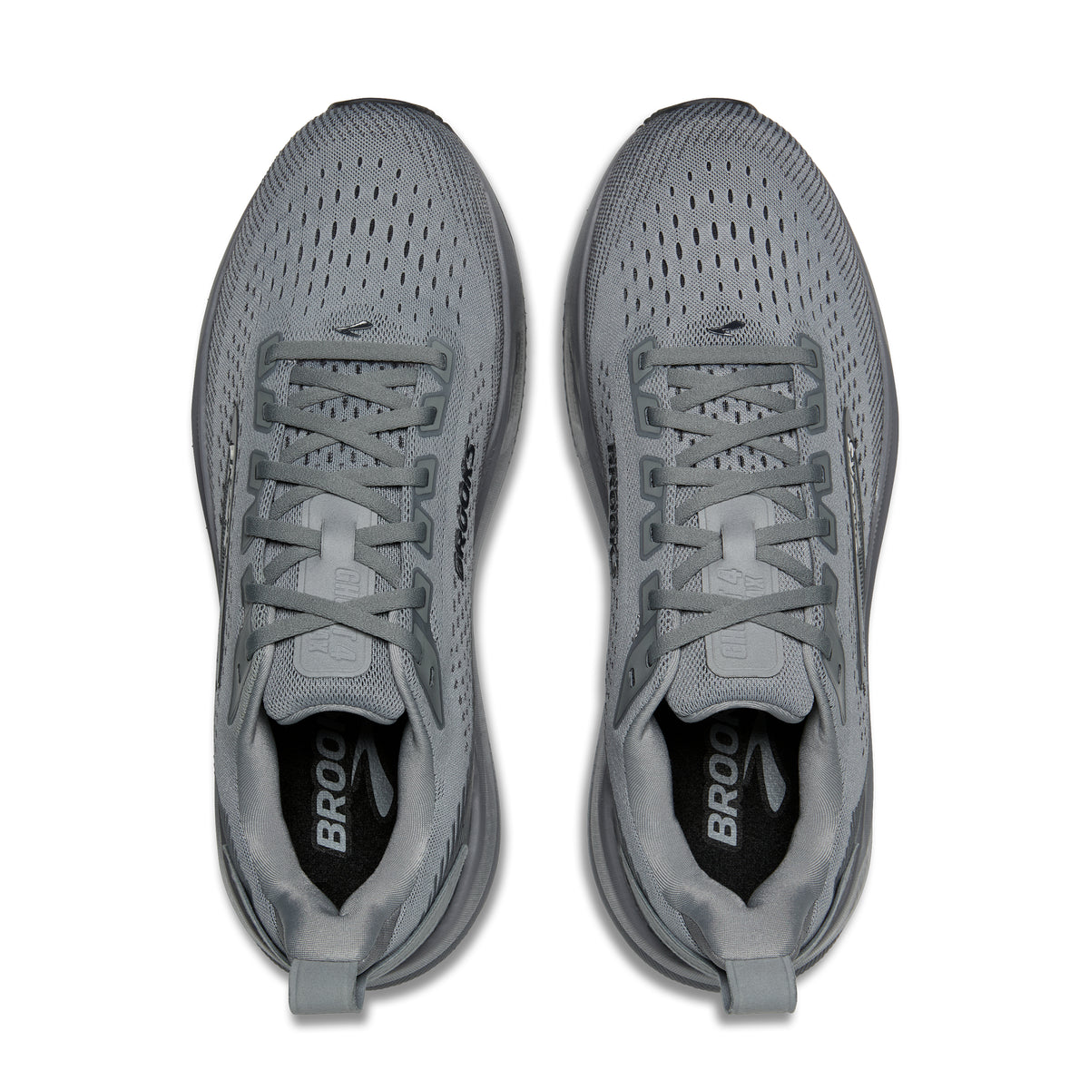 Men's Brooks Ghost Max 4 (Extra Wide 4E) Grey / Grey / Ebony top