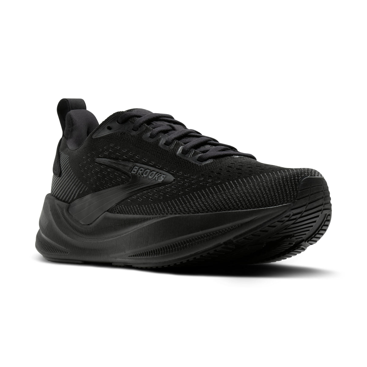 Men's Brooks Ghost Max 4 (Wide 2E) Black / Black / Ebony pair angle