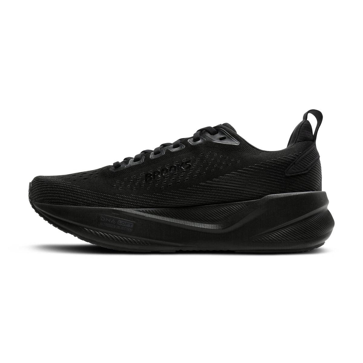Men's Brooks Ghost Max 4 (Wide 2E) Black / Black / Ebony medial