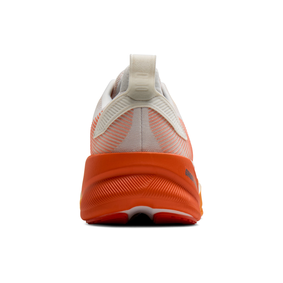 Men's Brooks Ghost Max 4 (Wide 2E) White / Orange / Red heel