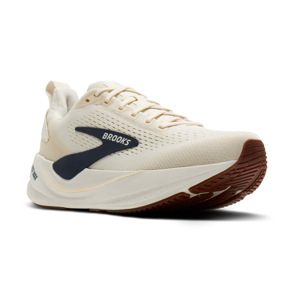 Men's Brooks Ghost Max 4 Arctic Wolf / Navy / Coconut pair angle
