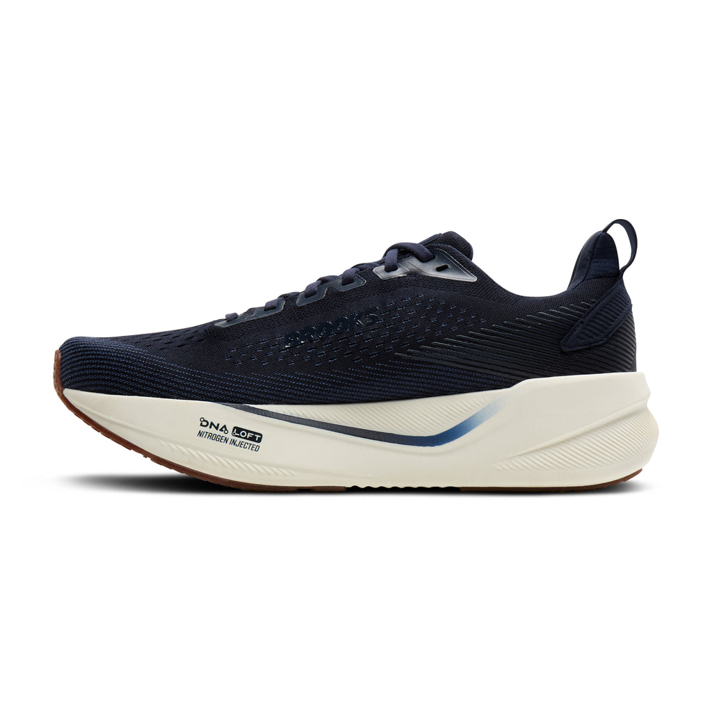 Men's Brooks Ghost Max 4 (Wide 2E) Navy / Navy / Biscuit medial
