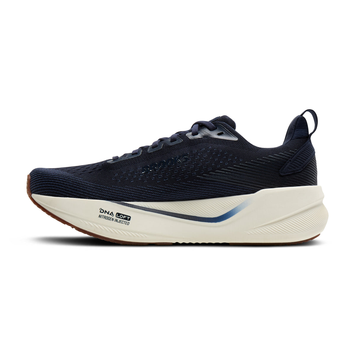 Men's Brooks Ghost Max 4 (Wide 2E) Navy / Navy / Biscuit medial