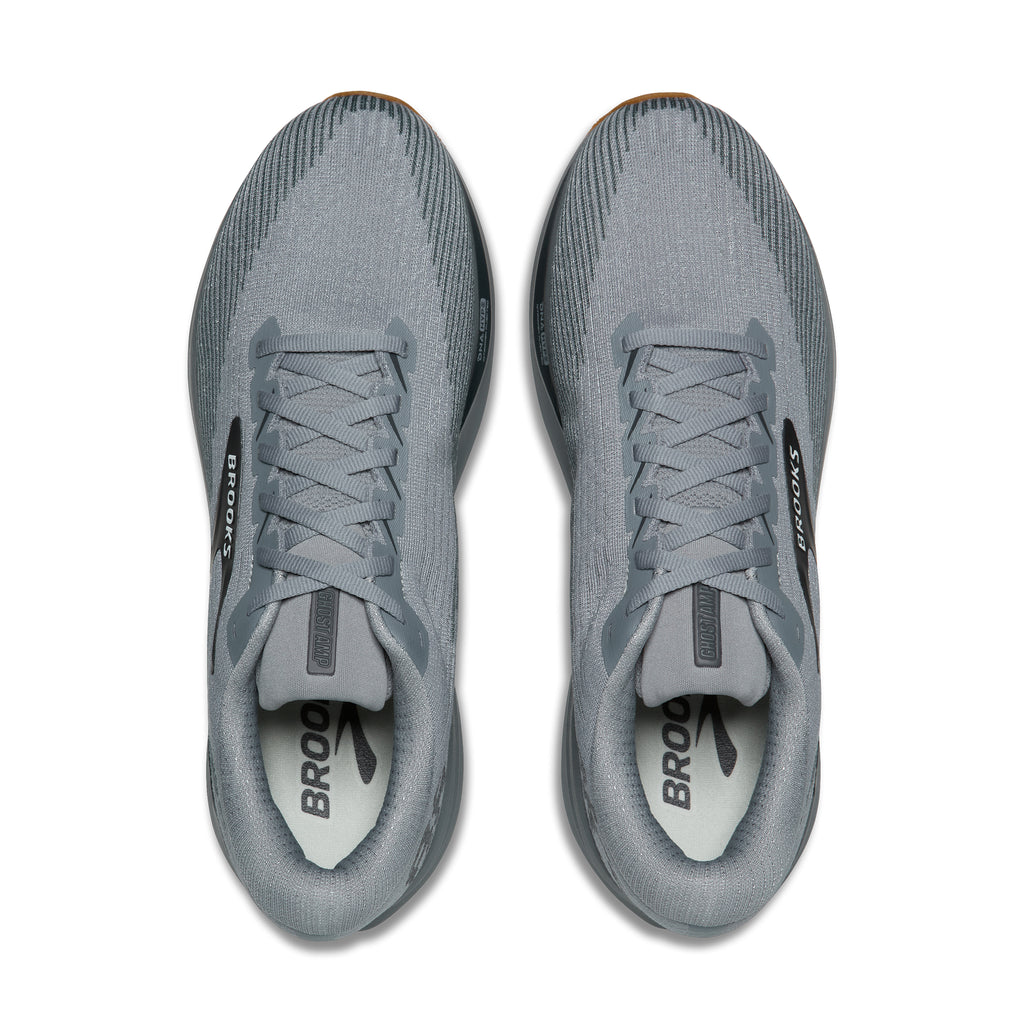 Men's Brooks Ghost Amp (Wide 2E) Primer / Ebony / Oyster top