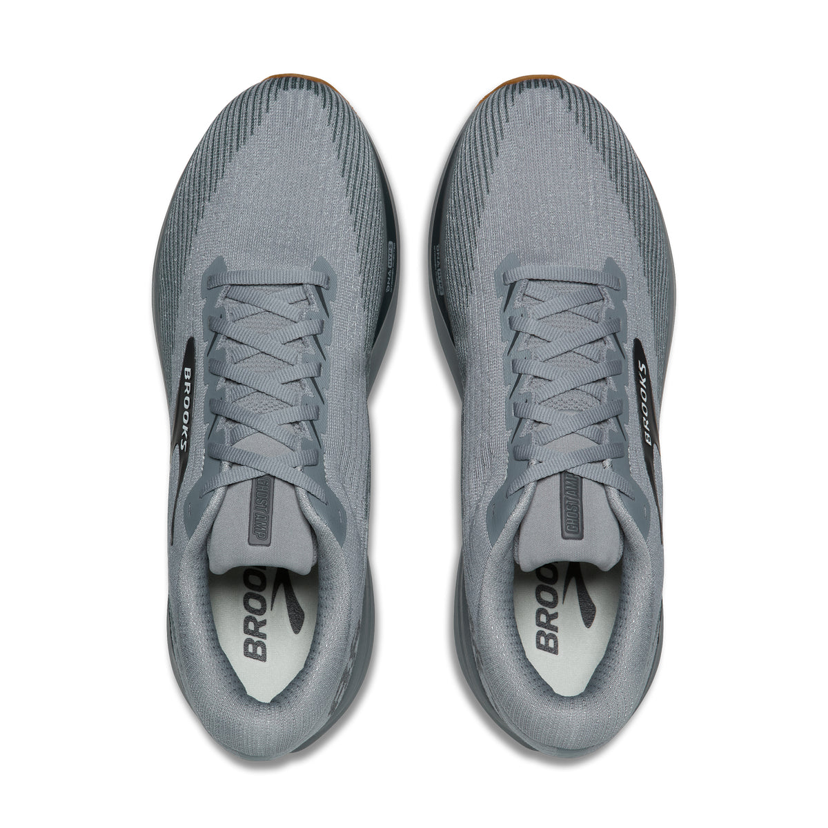 Men's Brooks Ghost Amp (Wide 2E) Primer / Ebony / Oyster top