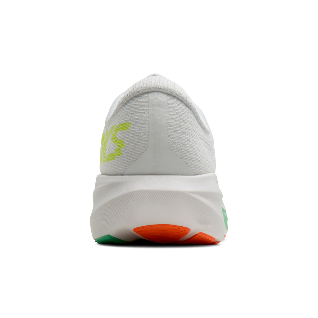 Men's Brooks Ghost Amp (Wide 2E) White / Paradise Green / Nightlife heel