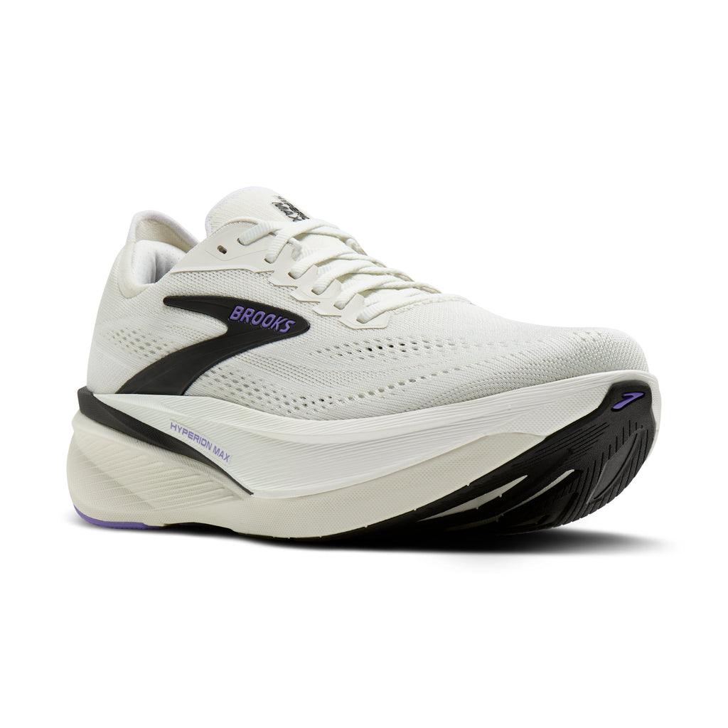 Men's Brooks Hyperion Max 4 Grey / Black / Purple Hebe pair angle