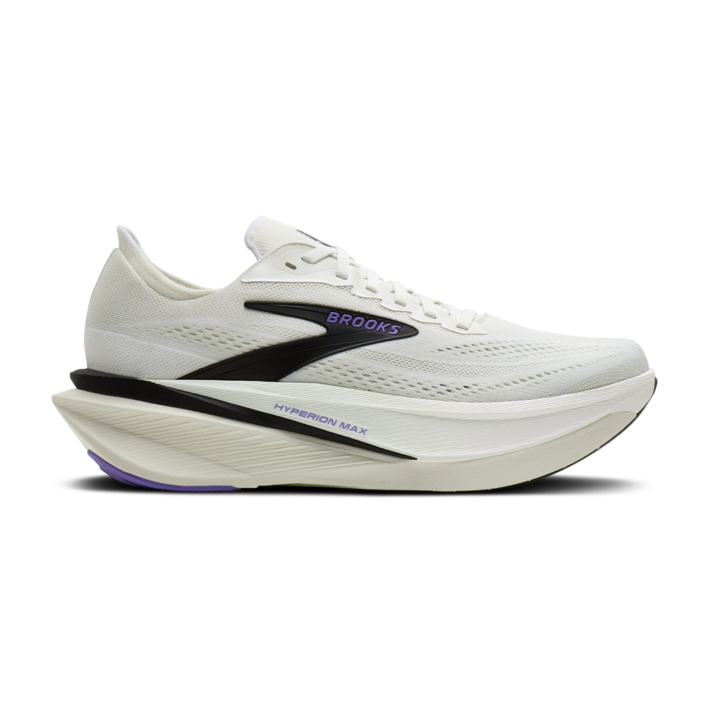 Men's Brooks Hyperion Max 4 Grey / Black / Purple Hebe lateral