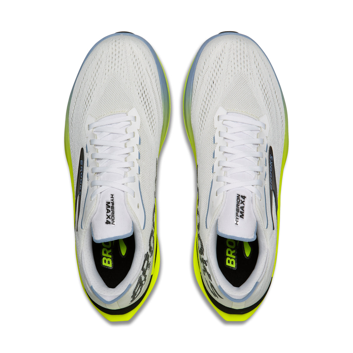 Men's Brooks Hyperion Max 4 White / Blue / Nightlife top