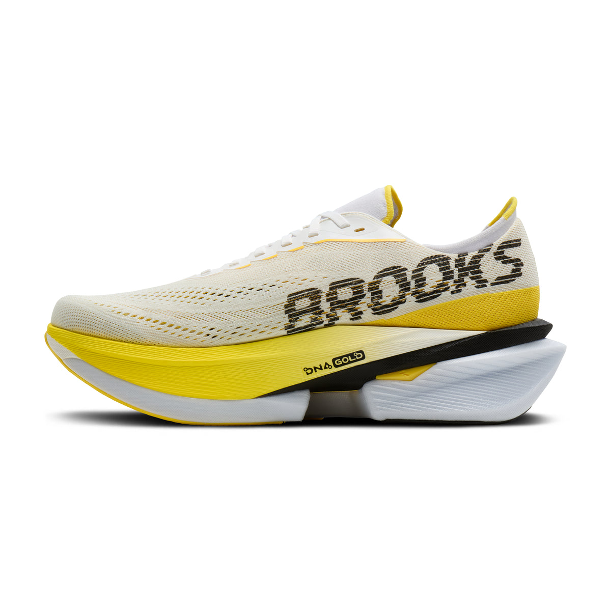 Men's Brooks Hyperion Max 4 White / Cyber Yellow / Black medial