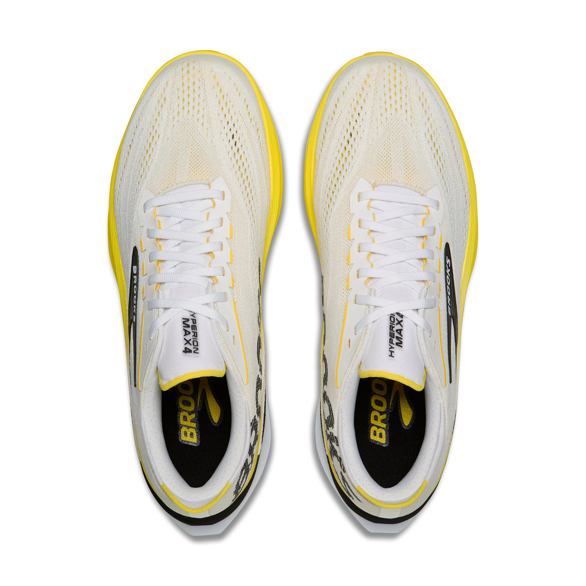 Men's Brooks Hyperion Max 4 White / Cyber Yellow / Black top