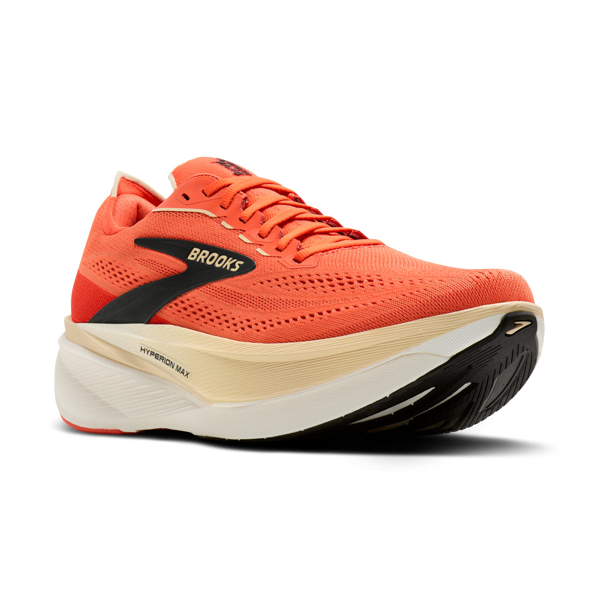 Men's Brooks Hyperion Max 4 Tigerlily / Wood Ash / Black pair angle
