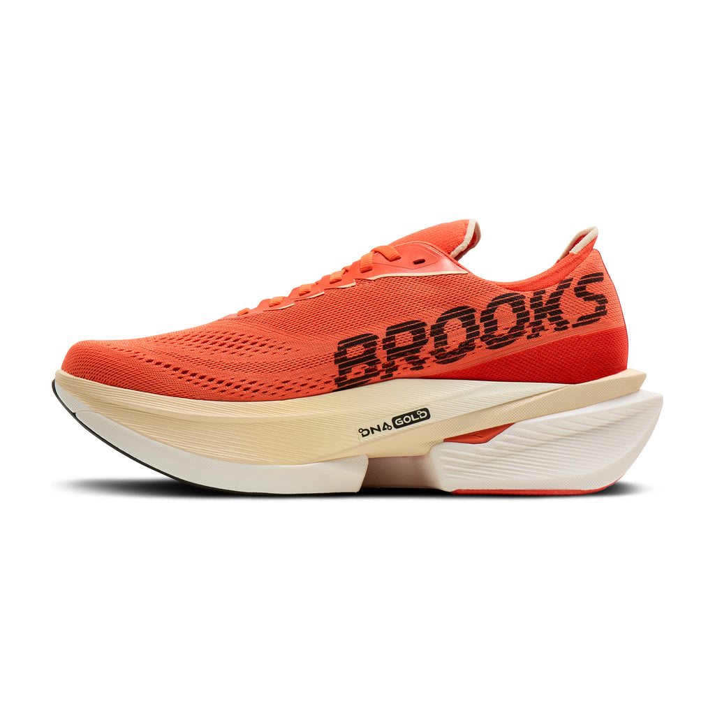 Men's Brooks Hyperion Max 4 Tigerlily / Wood Ash / Black medial