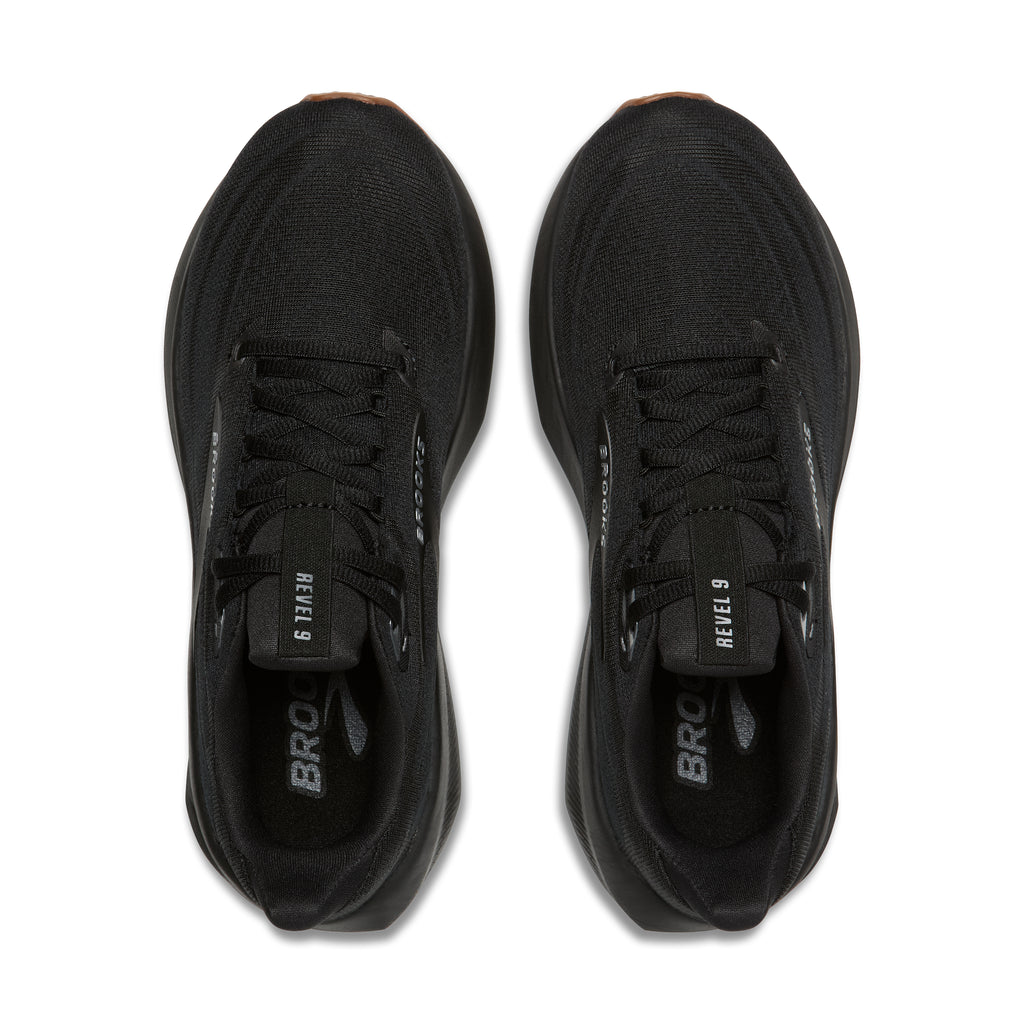 Men's Brooks Revel 9 Black / Ebony / Biscuit top