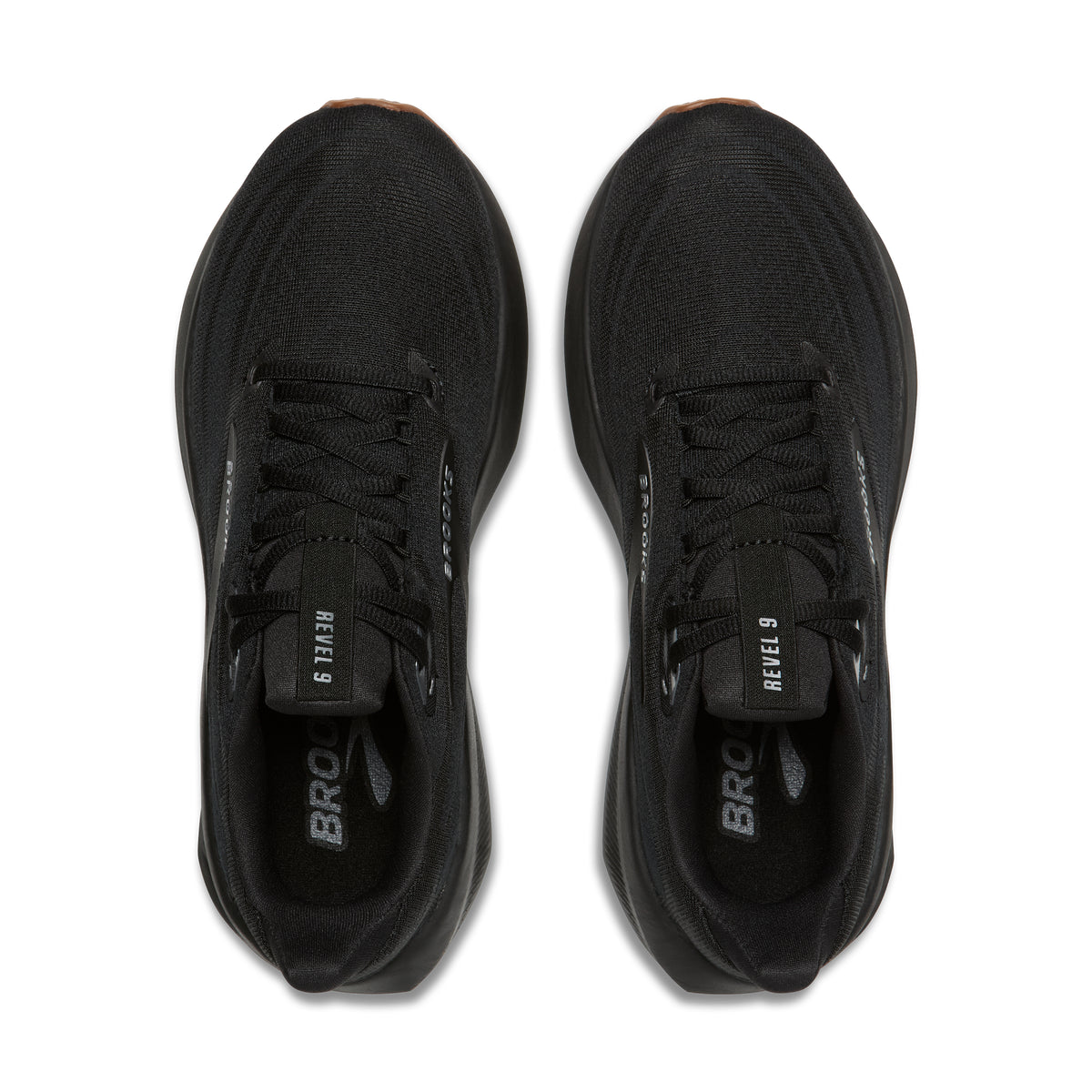 Men's Brooks Revel 9 Black / Ebony / Biscuit top