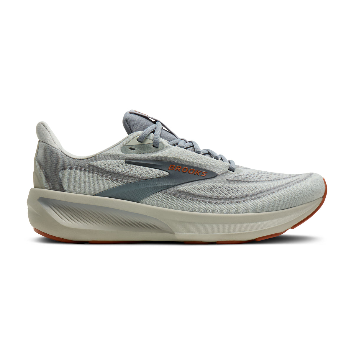 Men's Brooks Revel 9 (Wide 2E) Grey / Grey / Brown lateral