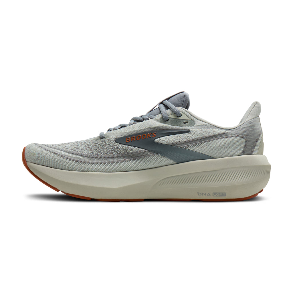 Men's Brooks Revel 9 Grey / Grey / Brown medial