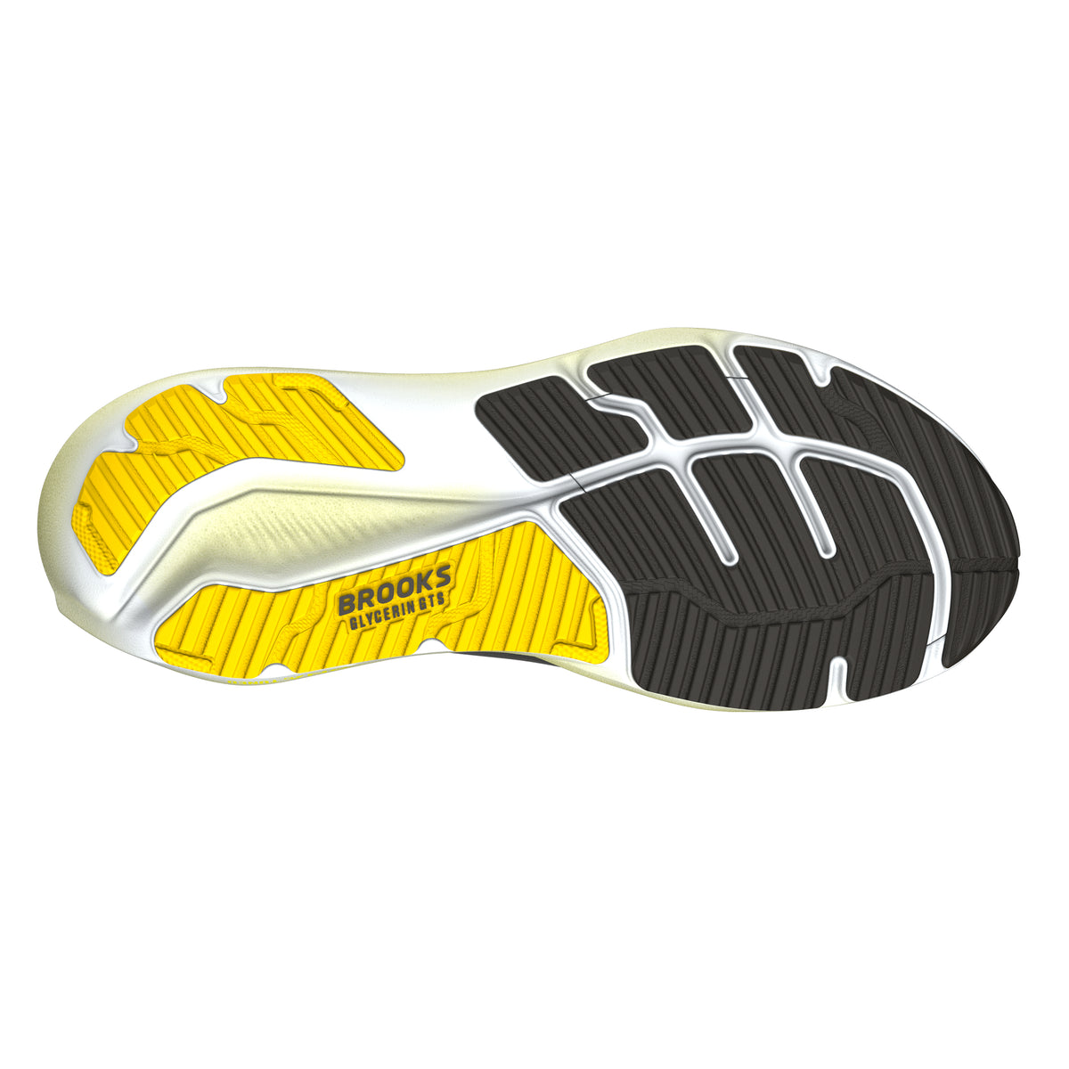 Men's Brooks Glycerin GTS 23 Black / Cyber Yellow / Nightlife outsole