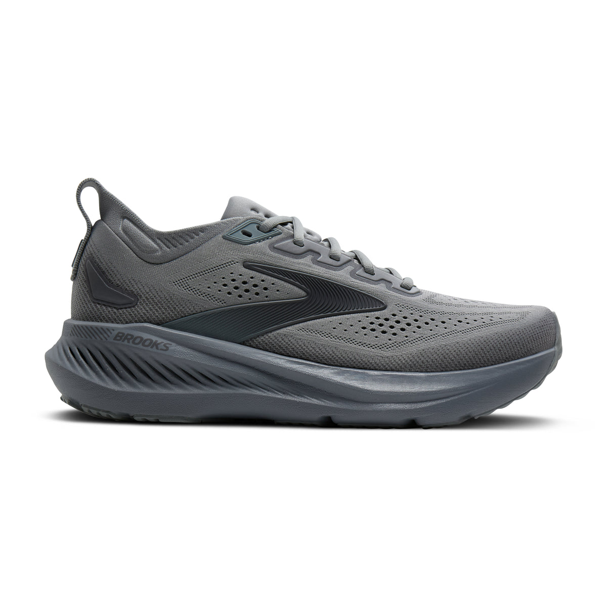 Men's Brooks Glycerin GTS 23 (Extra Wide 4E) Grey / Blackened Pearl / Black lateral