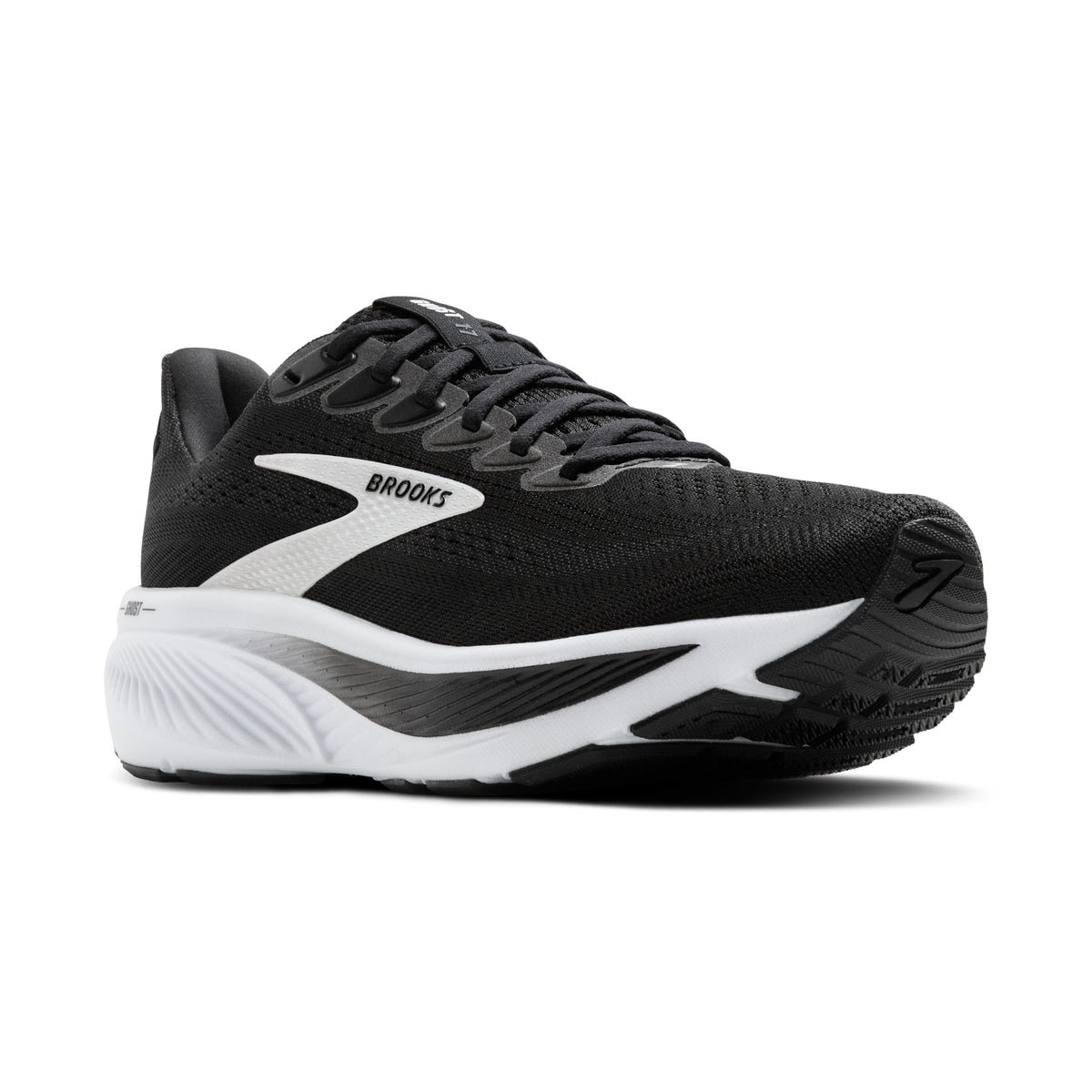 Women's Brooks Ghost 17 (Wide) Black / Grey / White pair angle