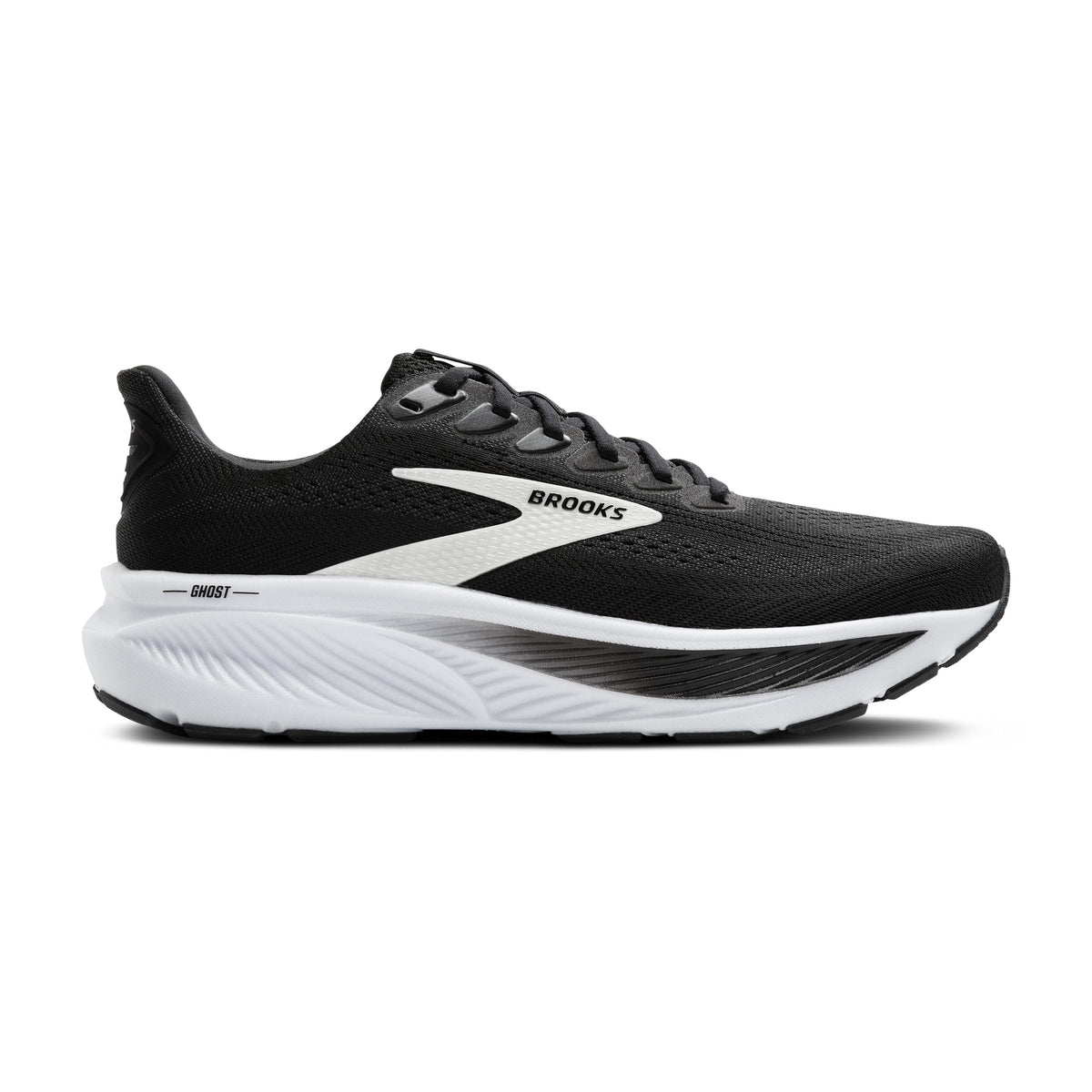 Women's Brooks Ghost 17 (Wide) Black / Grey / White lateral