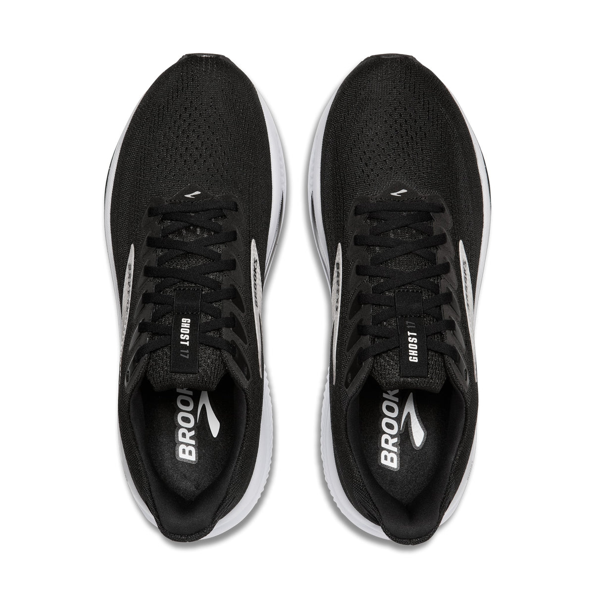 Women's Brooks Ghost 17 (Wide) Black / Grey / White top