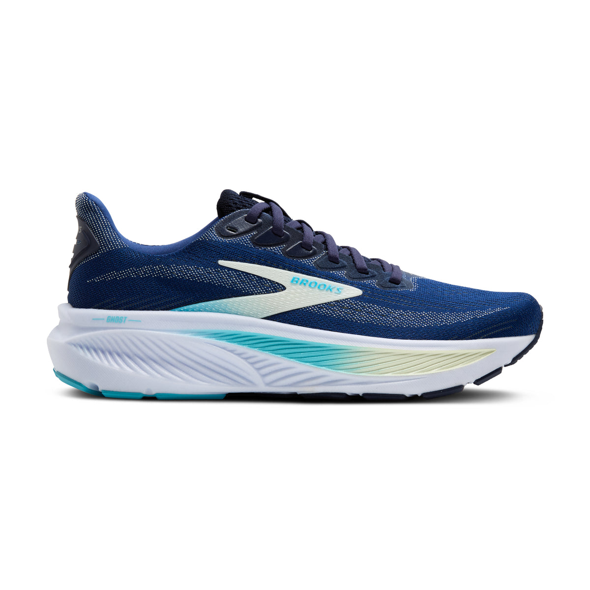 Women's Brooks Ghost 17 Navy / Green / Tourquoise hero