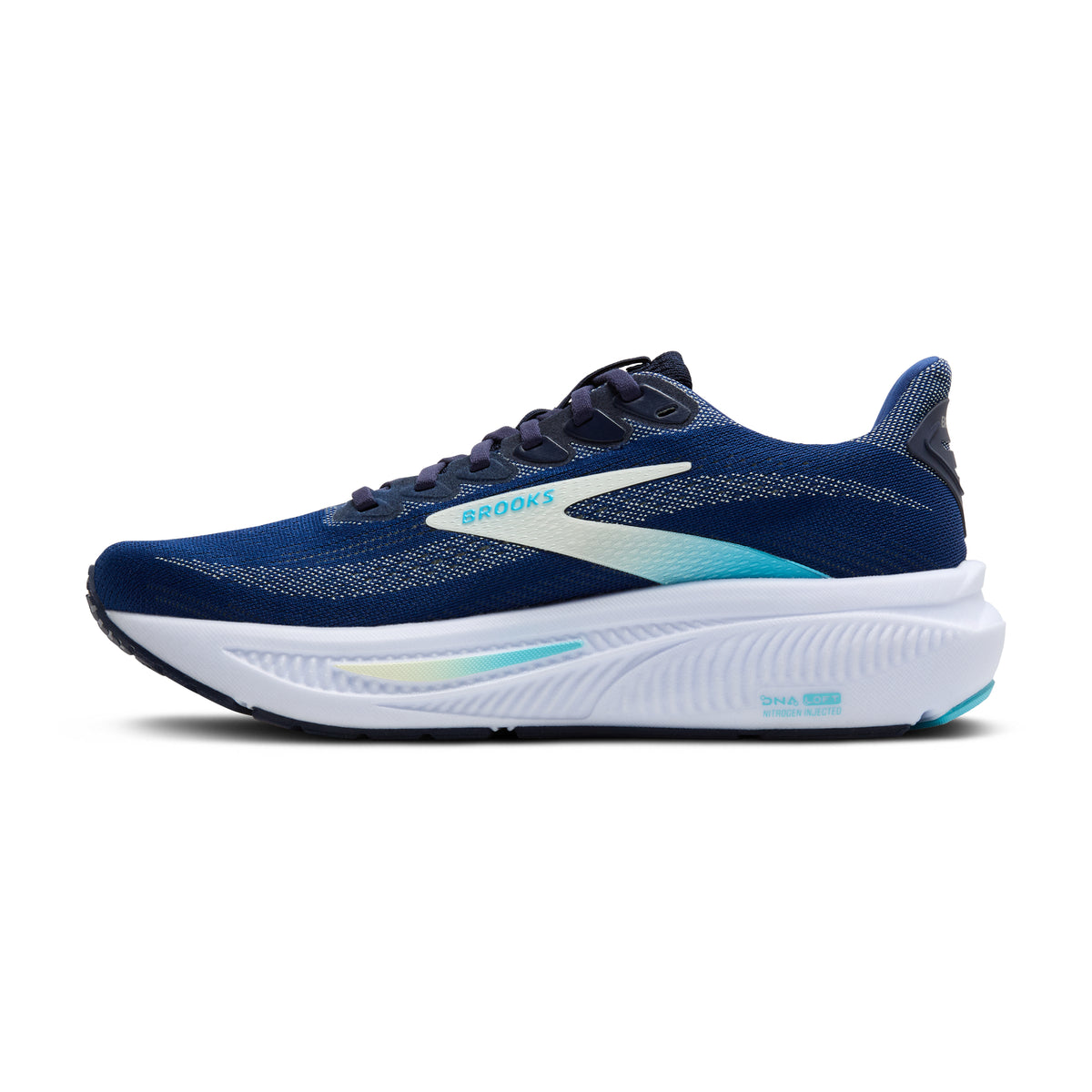 Women's Brooks Ghost 17 Navy / Green / Tourquoise view 3