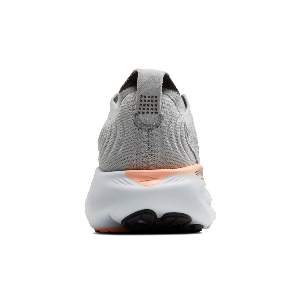 Women's Brooks Adrenaline GTS-25 (Wide / D) Grey / Blackened Pearl / Coral heel