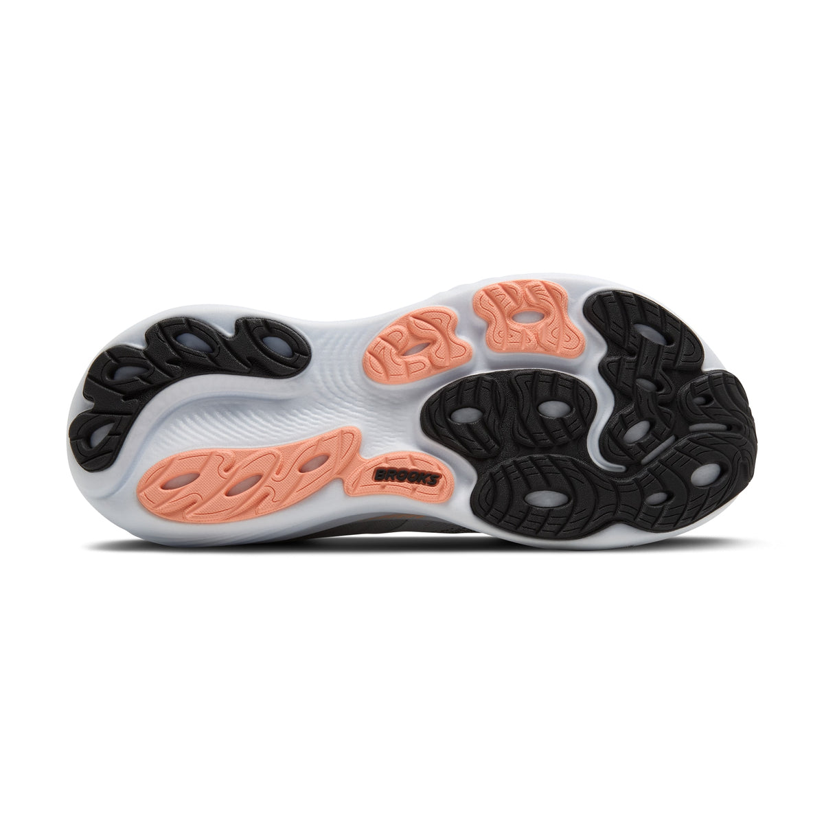 Women's Brooks Adrenaline GTS-25 (Wide / D) Grey / Blackened Pearl / Coral outsole