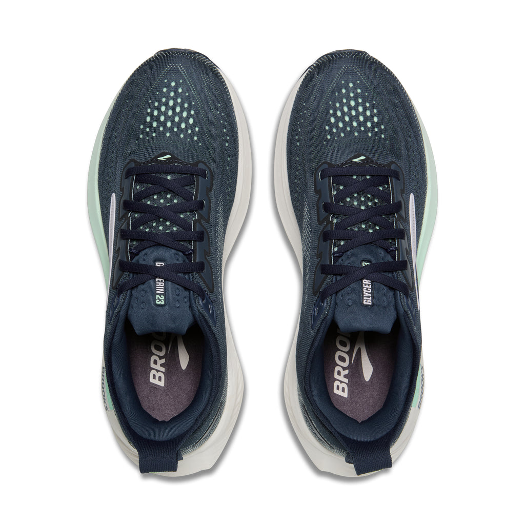 Women's Brooks Glycerin 23 (Extra Wide 2E) Spellbound / Yucca / Pink top