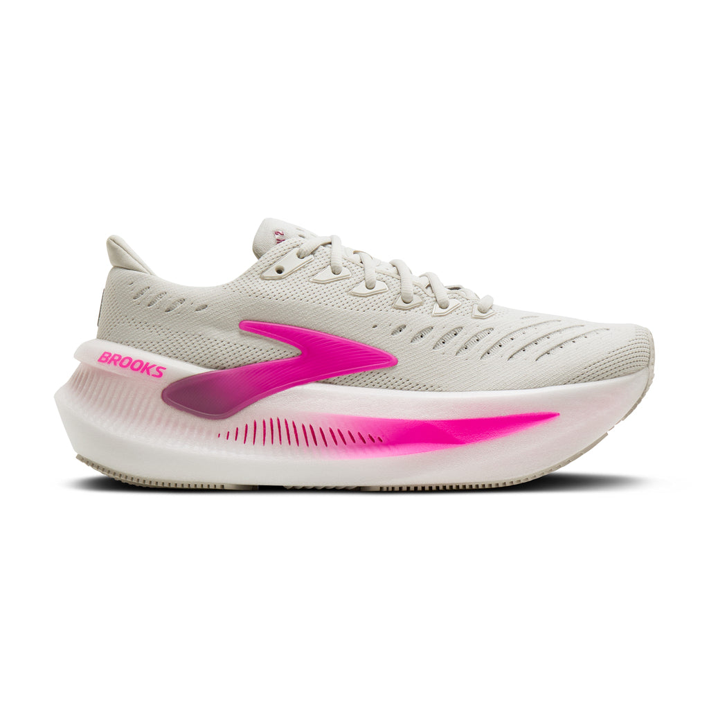 Women's Brooks Glycerin Max 2 Oyster / Argyle / Cyber Pink lateral